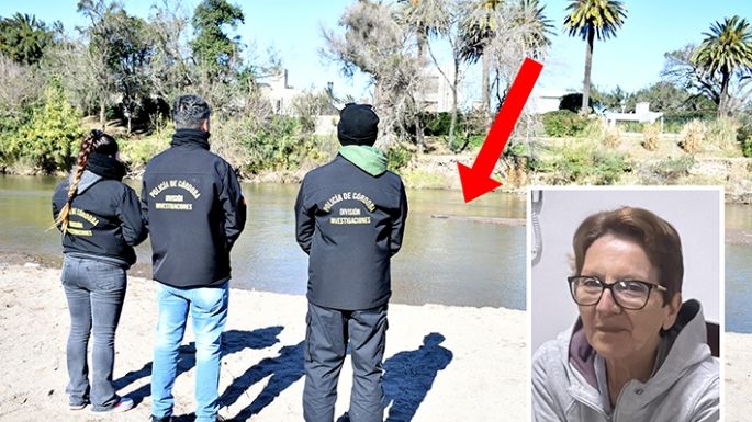 Hallaron muerta en el río a la jubilada desaparecida