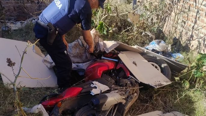 Recuperaron motocicleta robada durante patrullaje preventivo en baldíos
