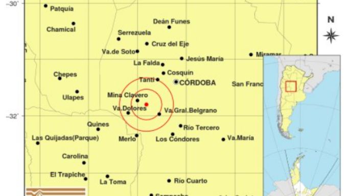 Sismo en Córdoba: en qué localidades se sintió