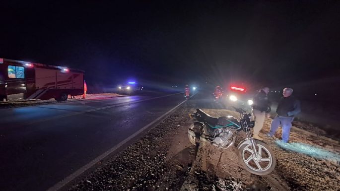 Grave accidente en Chazón: una moto y un camión colisionaron en Ruta 4