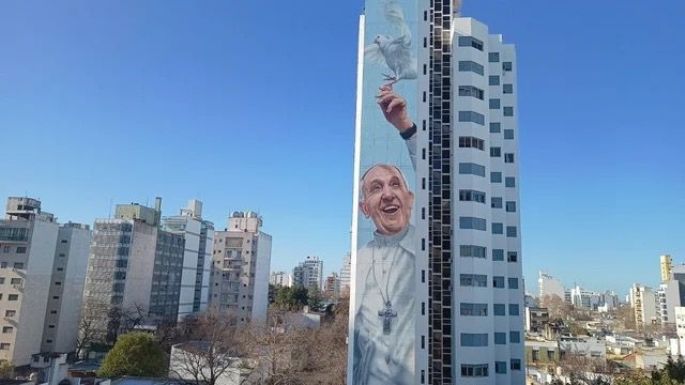 Inauguraron el mural más grande del mundo dedicado al papa Francisco