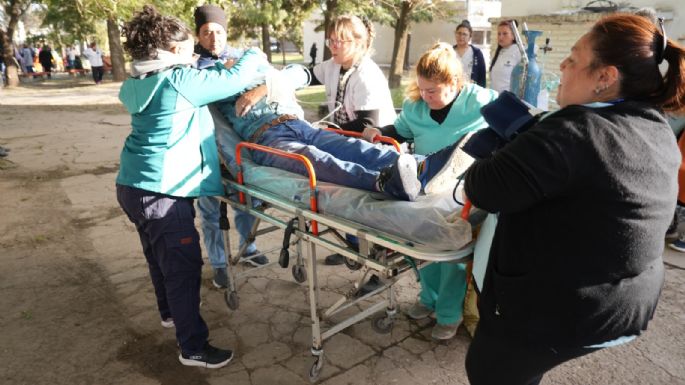 Simulacro de evacuación en el Hogar Municipal de Ancianos