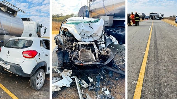 Murió tras embestir un camión lechero que se cruzó en la ruta