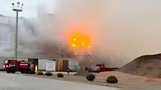 Voraz incendio en la planta de bioenergía de General Cabrera