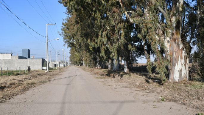 Una calle con barro tal vez