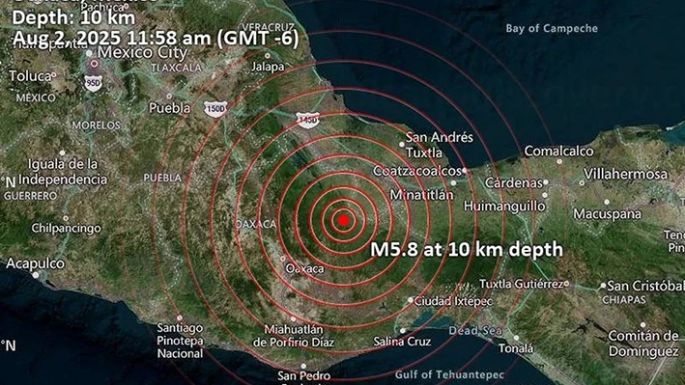 Terremoto de 5,9 sacudió el sur de México