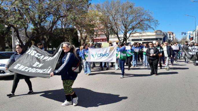 Nuevamente caminan por el microcentro por las personas con discapacidad