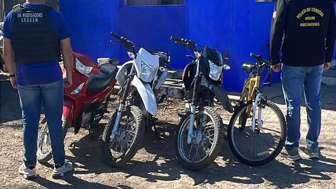 Cayó una banda que forzaba portones para robar motos y bicis