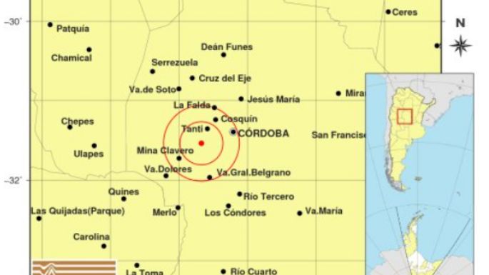 Registraron un sismo en distintas localidades cordobesas