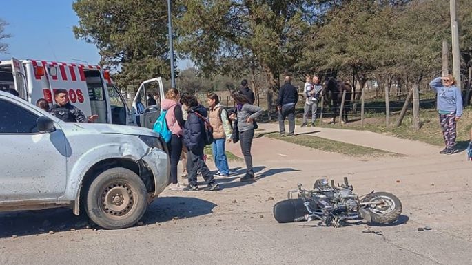 Motociclista fracturada