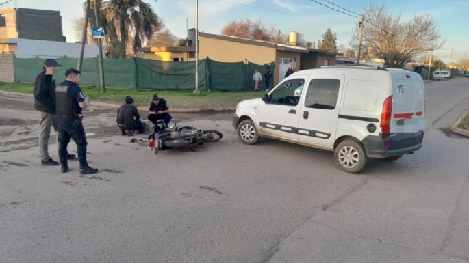 Una joven herida en un accidente de tránsito 