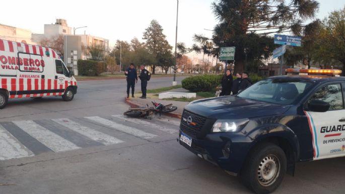 Motociclista fue trasladado de urgencia tras un accidente