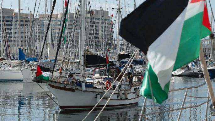 Denuncian ataque con drones a la flotilla rumbo a Gaza