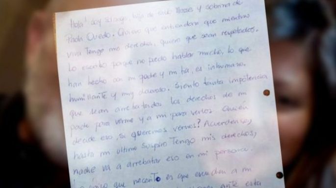 El papá de Solange anunció que la carta escrita por su hija está en la Biblioteca del Congreso