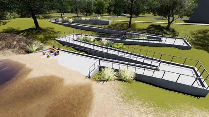 Iniciaron las obras de la nueva Playa Accesible