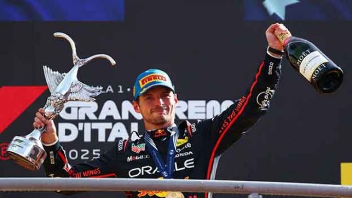 Verstappen festejó en Monza