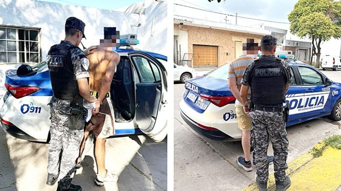 Uno golpeó a la madre y otro a su pareja: quedaron detenidos