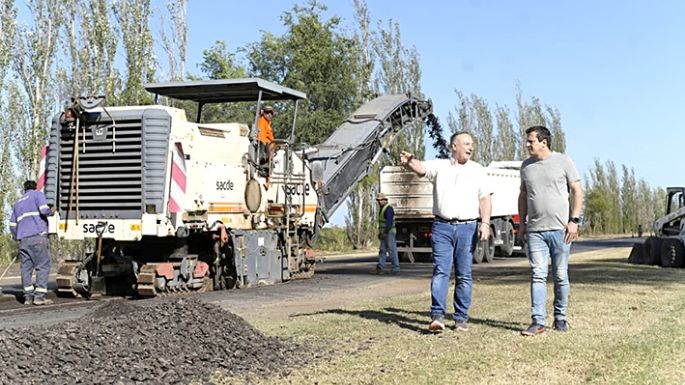 El intendente Accastello supervisó obras de Vialidad