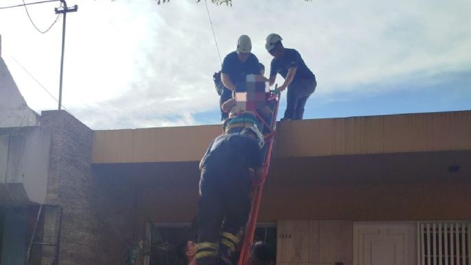 Ladrón intentó ingresar a un comercio por el techo y terminó lesionado