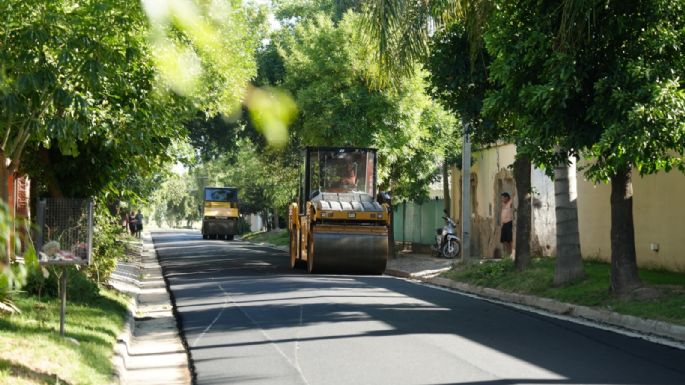 Avanzan las obras de pavimentación en barrio Vista Verde