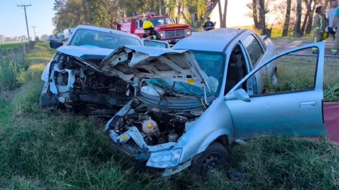 Murió una conductora en un fuerte choque frontal
