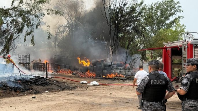 Incendio en un depósito de barrio Villa del Sur