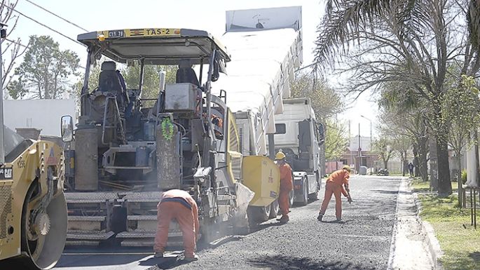 Ya pavimentaron el 80%