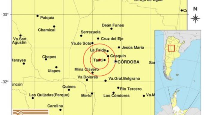 Registraron un temblor en distintas partes de Córdoba
