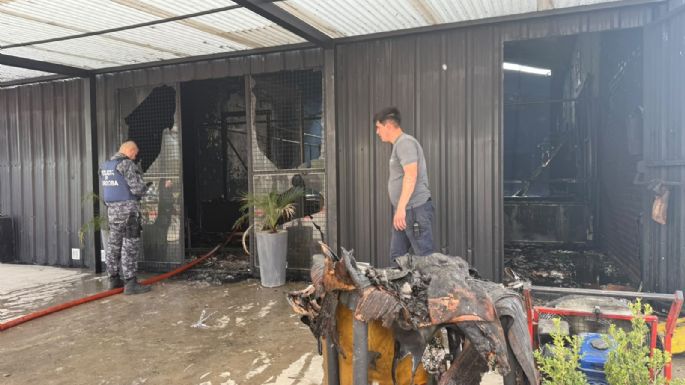 Incendio de gran magnitud en un salón de juegos: importantes pérdidas materiales