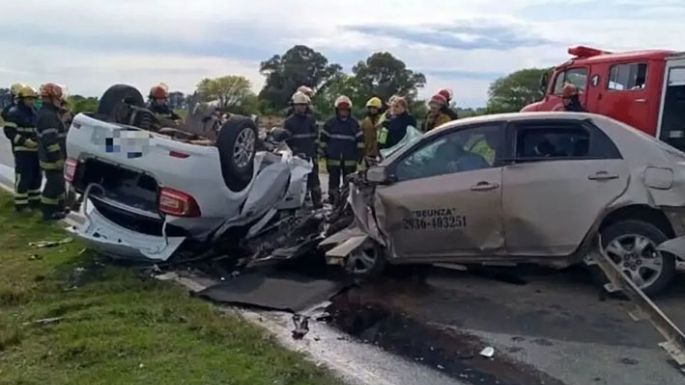 Trágico choque frontal en la Ruta 65: cuatro muertos