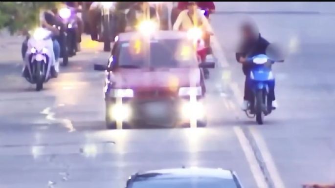 Detuvieron a joven que en un auto participaba de horda de motos