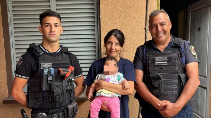 Policías salvaron la vida de una bebé de tres meses