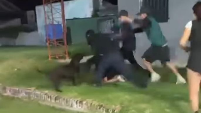 Batalla campal entre vecinos y familiares