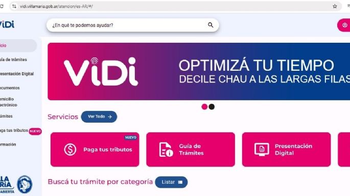 La plataforma digital ViDi ya superó las 26 mil gestiones online