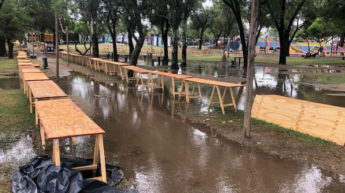 La lluvia afectó el Recorrido Peñero y desagotan con bombas