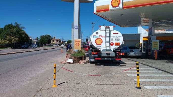 Un patrullero protagonizó un choque en avenida Perón