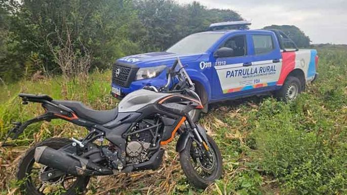 Hallaron cerca de la autopista una moto que fue sustraída a mediados de febrero