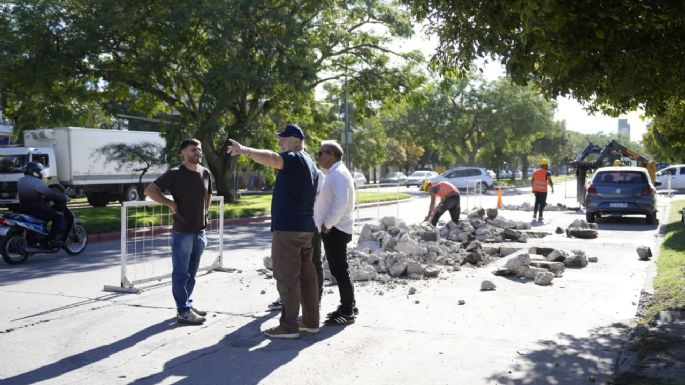 Accastello supervisó los avances del Plan Integral de Bacheo