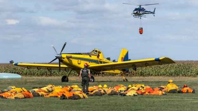 Capacitan a bomberos en operaciones aéreas