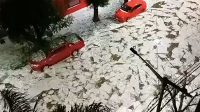 Lluvia, viento y granizo en Río Tercero