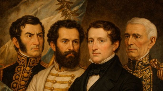 Los próceres, todos juntos