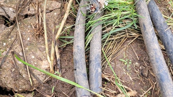Tío Pujio: robó 50 metros de cable de media tensión, cortándolos con un hacha