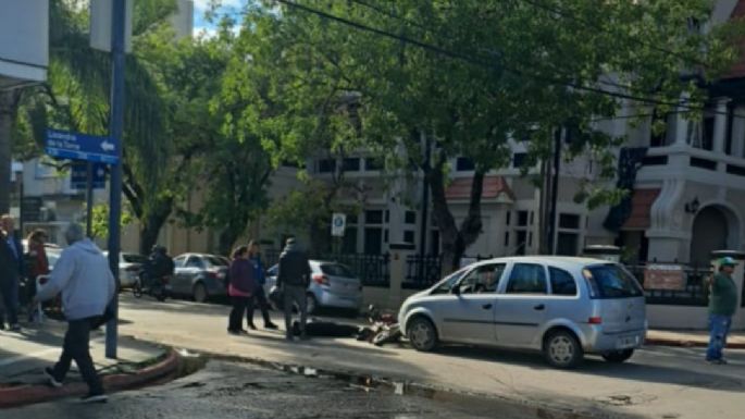 Choque en esquina céntrica: una persona herida