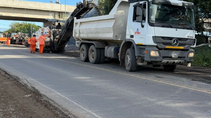 Comenzaron los trabajos para repavimentar un tramo clave de Ruta 2 en el acceso por avenida Savio
