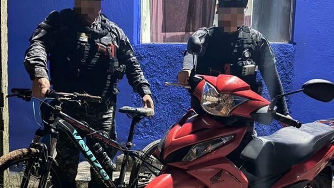 Vehículos recuperados en un descampado