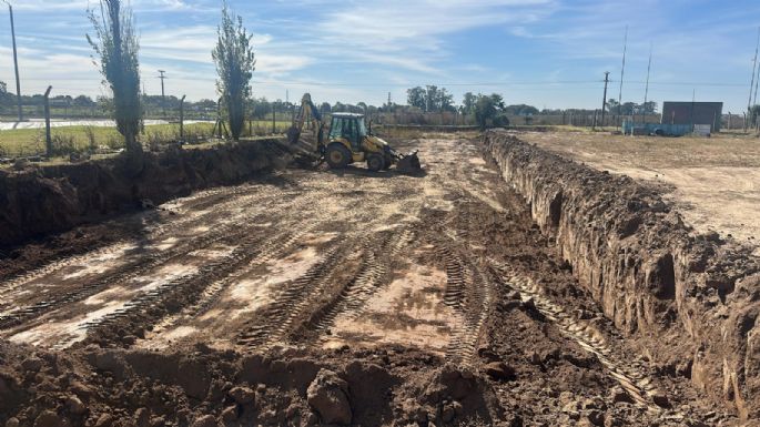 Avanza la obra de regulación pluvial en el Parque Industrial