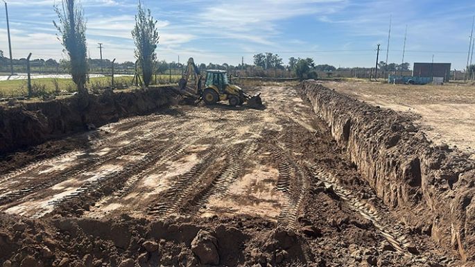 Avanza la obra para la regulación pluvial del espacio