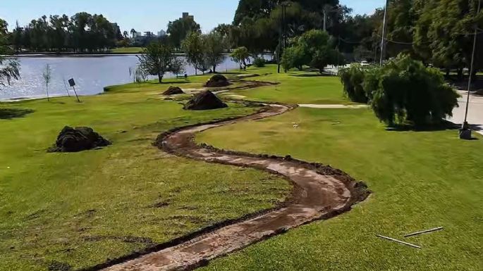 Comenzó la construcción de un gran sendero costero en Villa Nueva