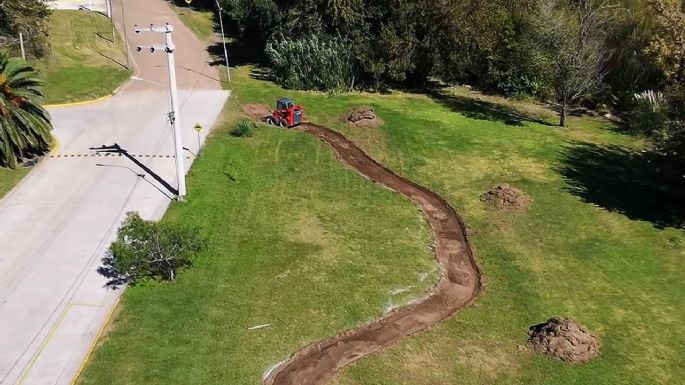 Comenzó la construcción de un gran sendero costero en Villa Nueva