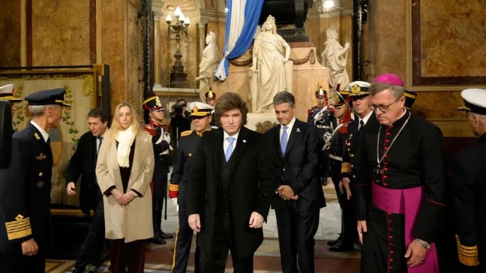 El presidente Milei asistió al Tedeum con parte de su Gabinete